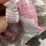 JM Collection 100% Linen Pink, Brown & White Abstract Print Tunic Size 14 Photo 13