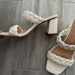 Sincerely Jules White/Ivory Block Sandals In Size 7 Photo 1