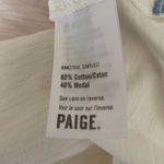 Paige Women Cotton Top S Ivory Ryo Graphic Tee Venice Beach Streetwear Y2K NEW Photo 5