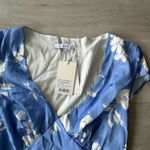 Omnes Woolf Short Sleeve Floral Slip Dress Blue 10 NWT Photo 7