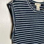 Cloth & Stone  Sz XS Blue & White Striped Tshirt Dress Cotton Jersey Knit Photo 4