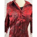 Notations NWOT  Womens‎ Twofer Blouse w Attached Tank Bling Holiday Large Rayon Photo 7