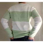 Ralph Lauren Lauren  Petite Striped Knit Sweater Women’s Small Green White Cotton Photo 1