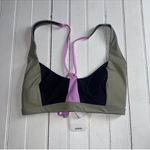 prAna Tulum Bikini Top Black Color Block Size M Photo 2