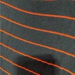 Saint Grace navy midi stretch dress with orange stripes and yellow trim medium Blue Photo 4