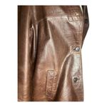 Eddie Bauer Vintage Brown  Leather Coat Photo 4