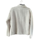 No Boundaries Women's  Cream & Black Sherpa Half-Zip Sweatshirt Juniors L Photo 2
