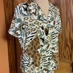 Vintage 80s patchwork print safari top Size L Photo 9