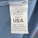 Fresh Produce  blue floral knit stretch ruched V neck short sleeve midi dress Photo 5