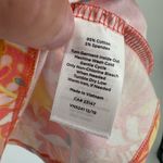 Talbots  Tee 3/4 Sleeve Boat Neck Shirt Knit‎ Stretch Floral Orange Size 2X Photo 6