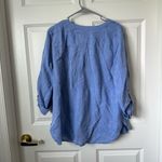 Talbots Linen Camp Shirt Size L Photo 1