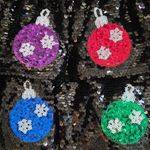 Peach Love California Holiday Sequin Ornament Mini Skirt Christmas Black Pink Size Small Party Sparkle Photo 5