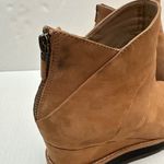 Eileen Fisher 7.5 Clapton Boots Brown Leather Wedge Bootie Back Zip $280 MSRP Photo 4