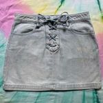 PacSun Light Wash Tie Closure Denim Skirt | Size 25 Photo 0