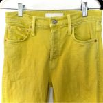Mother Superior Jeans The Scrapper Cuff Ankle Fray in Golden Yellow Size 24 Photo 2