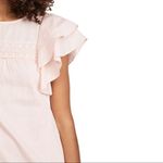 Rebecca Minkoff  Pink Ilana Short Flutter Sleeve Crochet Trim Tiered Mini Dress Photo 3