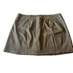 Rue 21 Vintage Y2K XL Olive Green Yellow Contrast Zip Up Mini Skirt Grunge Photo 1