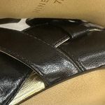 Nine West Breezin Black Gold Strappy Sling Back Stiletto Sandal Heels Womens 7 Photo 10