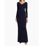 Chiara Boni La Petite Robe Kaya Mermaid Gown Women's 40 Navy Blue Long-Sleeve Photo 13