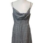 Loft NWT  Fit and Flare Dress Gingham Check Black
White Size 12 Photo 0