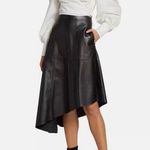 En Saison Dawn Black Asymmetric Faux Leather Skirt Size S Photo 0