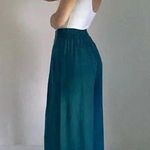 Athleta Playa Linen Wide Crop Pant in Borealis Green Size 0 Retail $89 Photo 1