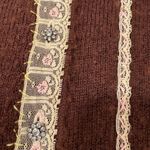 Free People  Brown Cardigan with Embellished Trim Photo 10