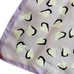 Max Mara Weekend Italian Silk Scarf Pastel Purple Abstract Heart Print Twilly Photo 3