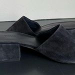 Vince . Womens Rachelle Blue Black Suede Slide Sandals Single Wide Strap Size 7M Photo 3