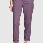 Eddie Bauer NWT Women's Stretch Legend Wash Pants Boyfriend Mid Rise Casual Purple 16 Photo 0