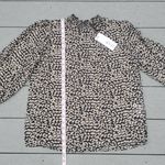 Molly Bracken NWT  Animal Print Elastic Wrist Blouse Photo 10