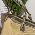 Tory Burch  York straw tote bag shoulder work career travel laptop sleeve Photo 7