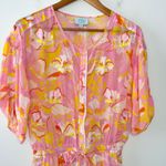 TAJ SABRINA CRIPPA Jumpsuit Womens Size XS Resortwear Luxury Vacation Beach Trip Pink Photo 3