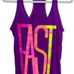 Xersion  Womens Purple Racerback Tank Top FAST Graphic Athletic Workout Sz Large Photo 0