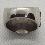 Crown Silver & Black Colored Baseball Star Ring Silver Photo 5