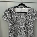 Anthropologie  Postmark Leopard Black and White Trace Jacquard Top Size Small Photo 1