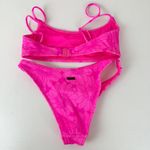 Triangl Swimwear Neon Hot Pink Floral Two Piece Bikini Set Size XS Photo 2
