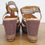 Naya Elise Multicolor Brown Platform Leather Wedge Sandals 9M Size 9 Photo 7