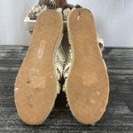 Donald Pliner Ivory & Silver Braided Strappy Espadrill Side Sandal Shoes 9 Photo 3