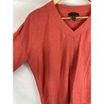 H by Halston V Neck Boyfriend Sweater w/ Rib Details size small Photo 5