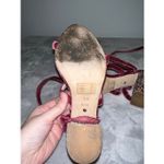 Raye  Velvet Strappy Lace Up Glittered Block Heels Sz 7.5. “henna” sandals Photo 5