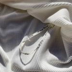 Skylar Rose 🤍 NWT Medium White Ribbed Button Tank Top 🤍 Photo 11