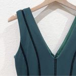 Adelyn Rae  Pilar Knit Ponte Green V Neck Sleeveless Midi Dress One Size Preowned Photo 4