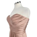 La Femme Blush Pink Strapless High Slit Floor-Length Formal Gown Size 6 Photo 3