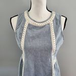 Doe & Rae Sleeveless Blue Jean Striped Top L Photo 2