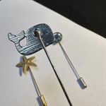 Lot Of 3 Lapel Stick Pins Whale, Flower, Starfish Photo 7