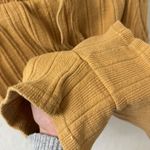 Free People Beach Knit Ribbed Drawstring Elastic Waistband Pocket Yellow Shorts Photo 3