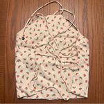 ZARA ‎ Watermelon Print Satin Effect Crisscross Lace-Up Tie Back Crop Top Size XS Photo 14