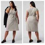 Athleta Newport Wrap Dress City Stripe Black/Sea Salt XS Photo 14