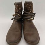 Roper Brown Studded Beaded Skye Ankle Cowgirl Boots Booties Size US 7.5 Photo 2